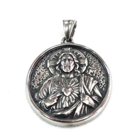 COLGANTE MEDALLA DEL SAGRADO CORAZON DE JESÚS