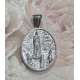 MEDALLA DE LA VIRGEN DE FATIMA DE ACERO INOXIDABLE