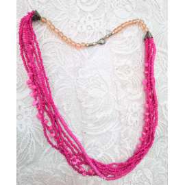 COLLAR ETNICO DE 6 CAPAS DE CERÁMICA Y CONCHA
