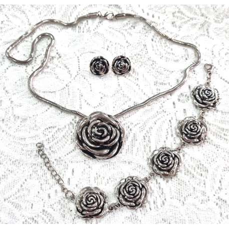 CONJUNTO BISUTERIA ROSA MISTICA