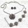 CONJUNTO BISUTERIA ROSA MISTICA