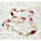 COLLAR-GARGANTILLA DE CUARZO BLANCO, PERLA NATURAL Y MADREPERLA CORAL