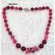 COLLAR DE AGATAS ROSA FUCSIA