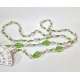 COLLAR DE PERLAS ROSAS, BLANCAS Y GRISES Y CUARZO ROSA