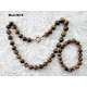CONJUNTO DE COLLAR Y PULSERA DE OJO DE TIGRE O ÁGATA BOSTWANA