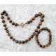 CONJUNTO DE COLLAR Y PULSERA DE OJO DE TIGRE O ÁGATA BOSTWANA