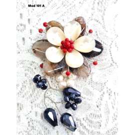 BROCHE DE ÁGATAS EN FORMA DE FLOR
