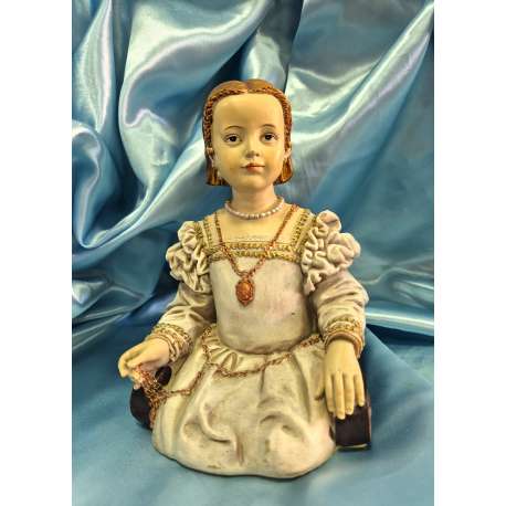 FIGURILLA BUSTO DE LA NIÑA DE BRONZINO-GIORDANO DI PONZANO
