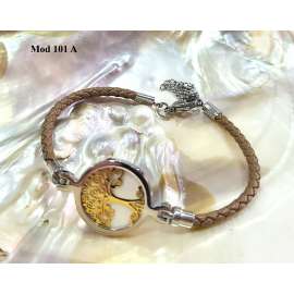 PULSERA DE CUERO Y ACERO