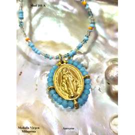 MEDALLA DE LA VIRGEN MILAGROSA Y DEL PILAR