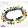 PULSERA DE PIEDRA NATURAL CON VIRGENES Y SANTOS ESPAÑOLES