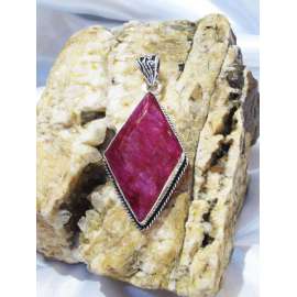 COLGANTE DE PLATA Y RUBÏ